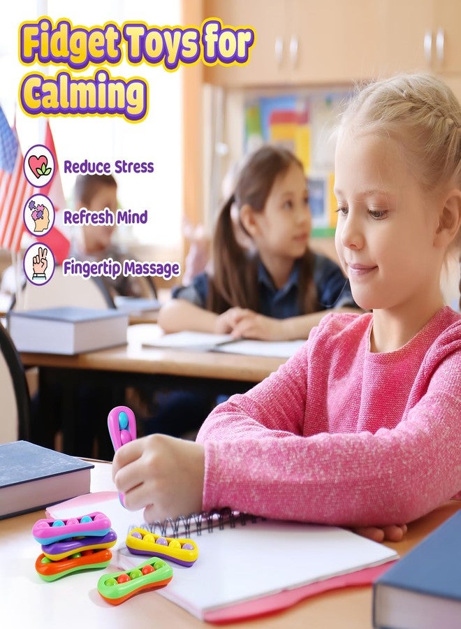 LESONG مجموعة ألعاب ليزونغ الحسية للأطفال: 6 قطع من ألعاب الدوران الملونة للأصابع - أدوات لتخفيف التوتر واضطراب فرط الحركة ونقص الانتباه للأطفال المصابين بالتوحد - ألعاب هادئة للمكاتب والفصول الدراسية - حشوات لسلال عيد الفصح - Image 4